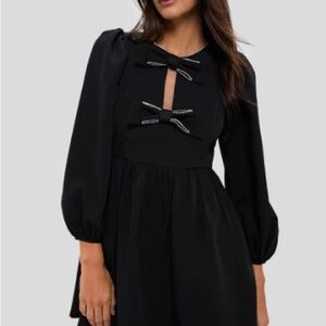 Tuckernuck Hyacinth House Black Bow Dress